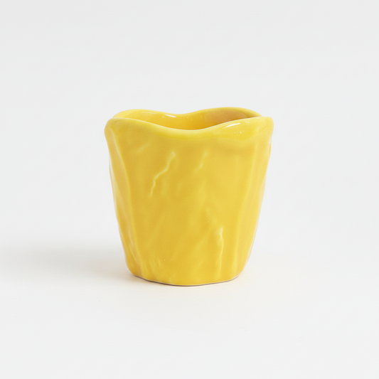 Set of Couve Coffee Cups – Yellow — handmade Portuguese ceramic by Casa Belo