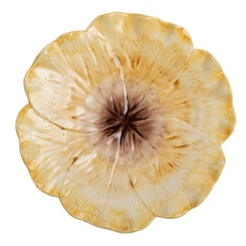 Dinner Plate Dreamy – Yellow — handmade Portuguese ceramic by Casa Belo
