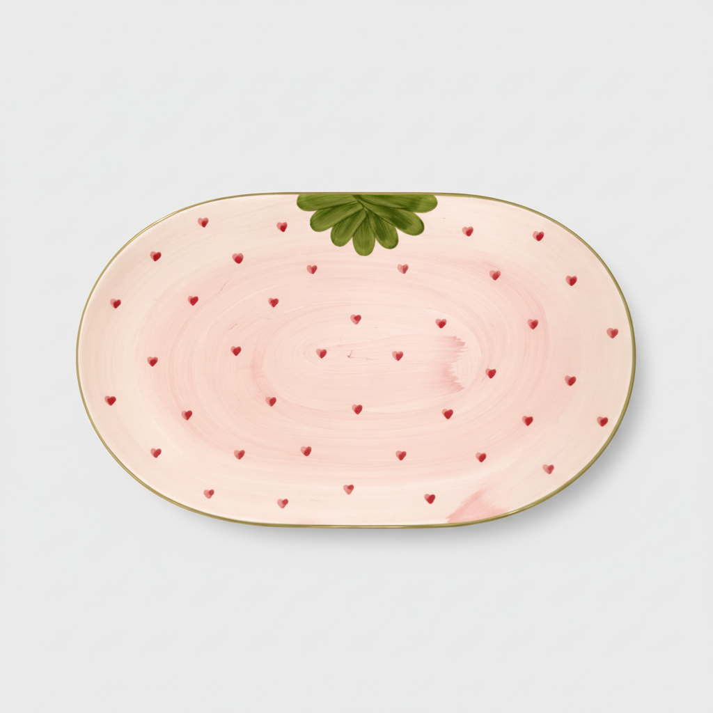 Platter Strawberry — handmade Portuguese ceramic by Casa Belo