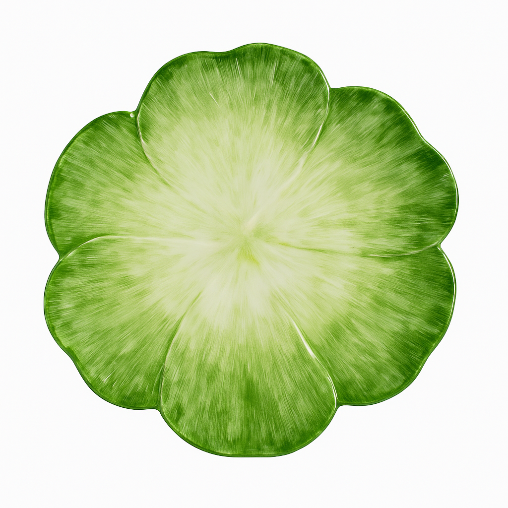 Dinner Plate Mariana – Green — handmade Portuguese ceramic by Casa Belo