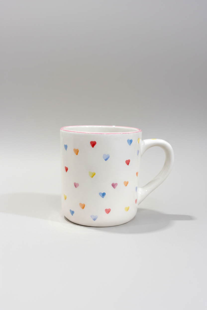 Mug Love – Rainbow — handmade Portuguese ceramic by Casa Belo