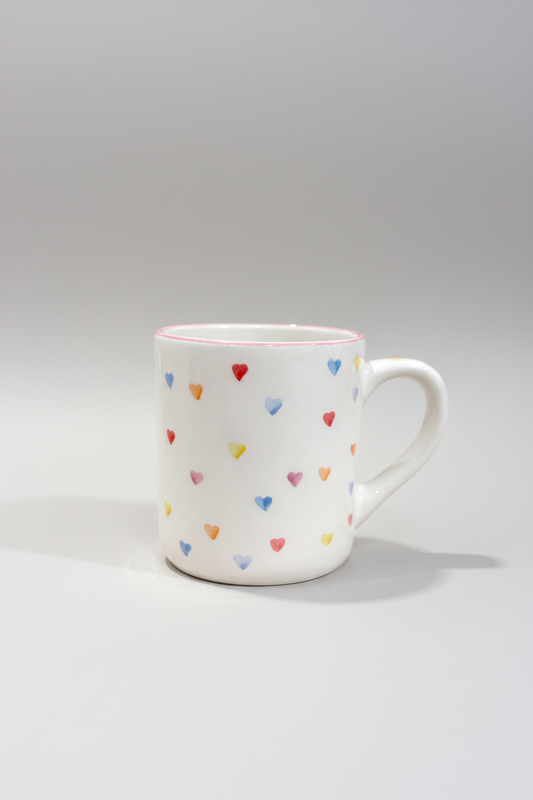 Mug Love – Rainbow — handmade Portuguese ceramic by Casa Belo