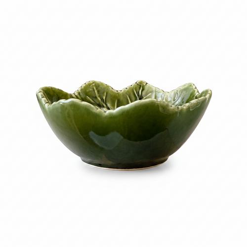 Leaf Cereal Bowl – Green — handmade Portuguese ceramic by Casa Belo