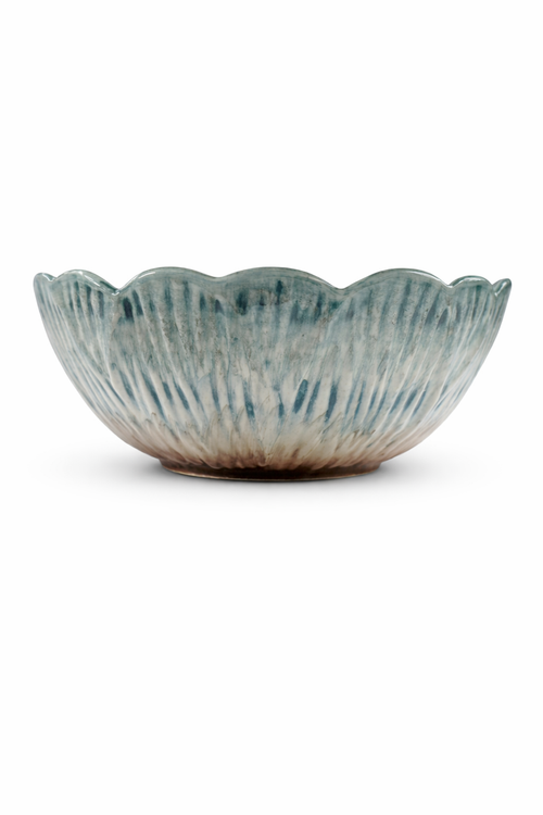 Artichoke Cereal Bowl – Dreamy Blue — handmade Portuguese ceramic by Casa Belo