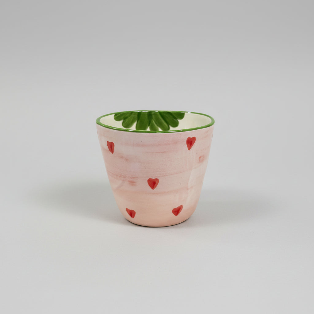 Espresso Cup Strawberry - Set of 6 – Pink — handmade Portuguese ceramic by Casa Belo