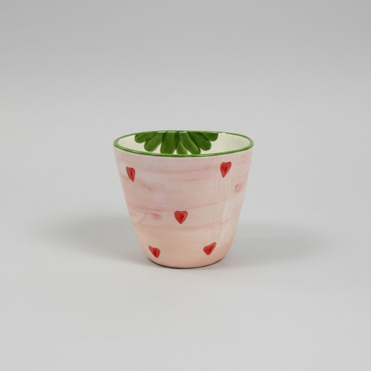 Espresso Cup Strawberry - Set of 6 – Pink — handmade Portuguese ceramic by Casa Belo