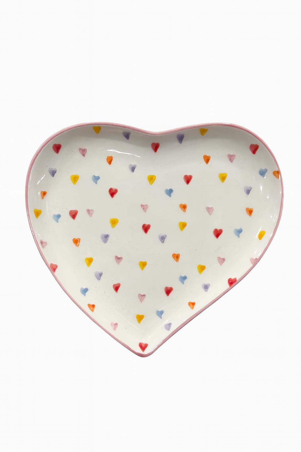 Dinner Plate Love – Rainbow — handmade Portuguese ceramic by Casa Belo