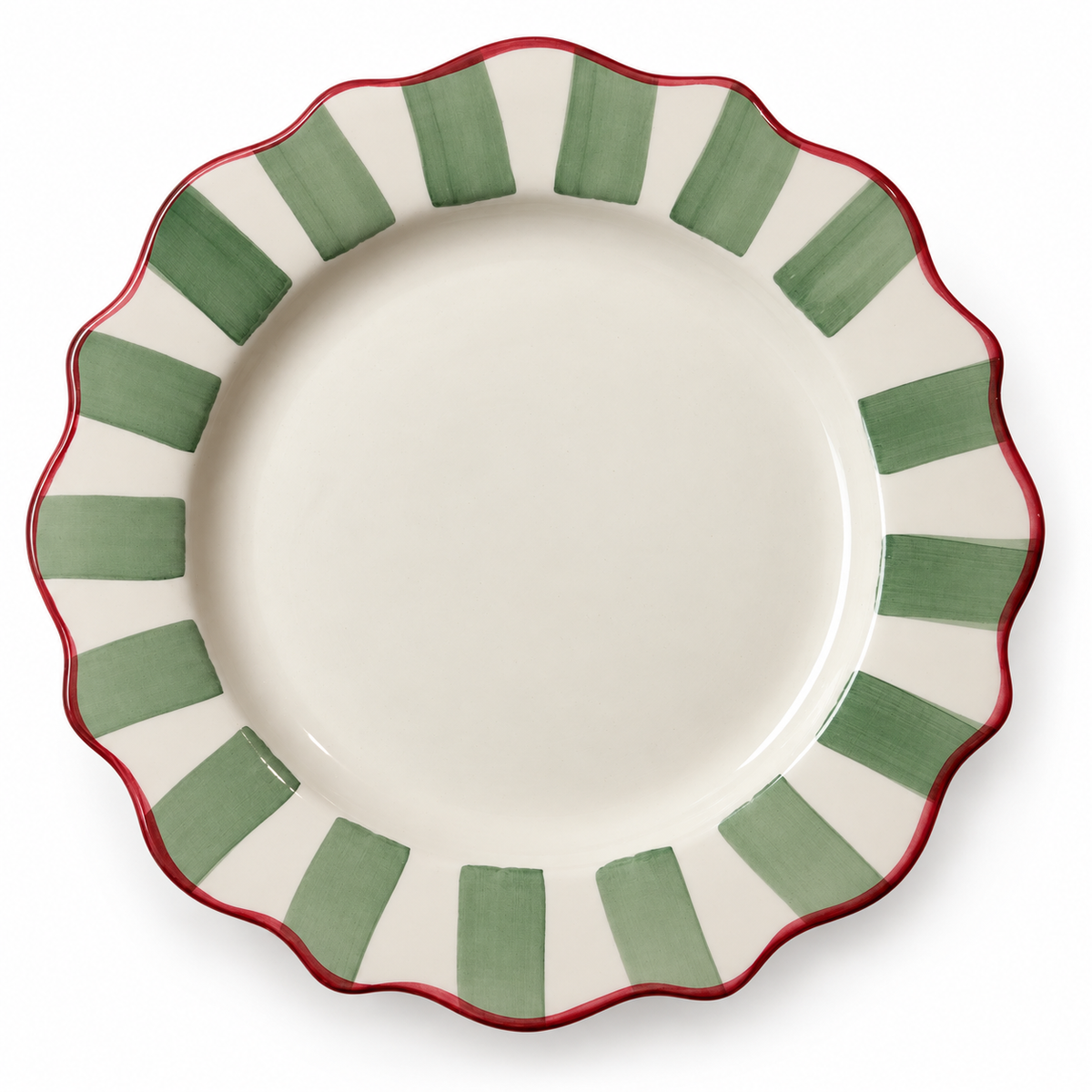 Louie Christmas Scalloped Dessert Plate