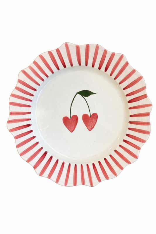 Dinner Plate Cherry — handmade Portuguese ceramic by Casa Belo
