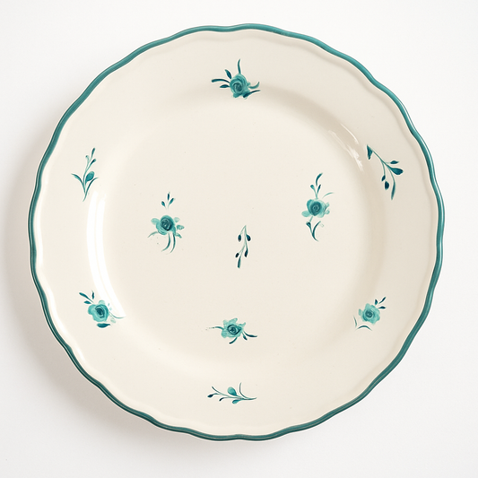 Dinner Plate Dixie – Emerald — handmade Portuguese ceramic by Casa Belo