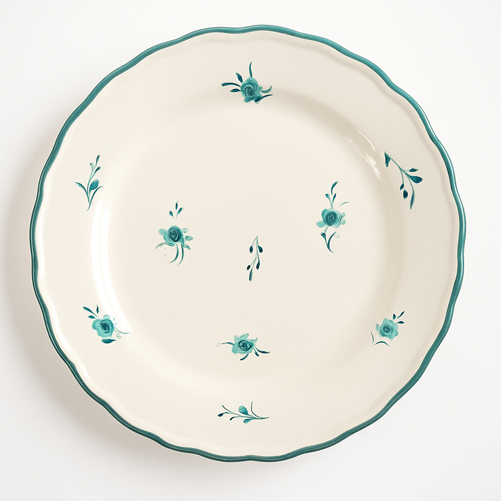 Dessert Plate Dixie – Emerald — handmade Portuguese ceramic by Casa Belo