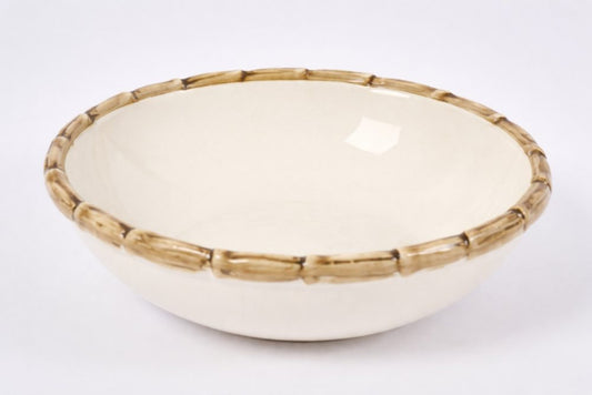 Cereal Bowl Bamboo Wood — handmade Portuguese ceramic by Casa Belo