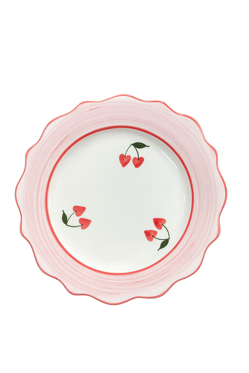 Dessert Plate Cherry — handmade Portuguese ceramic by Casa Belo