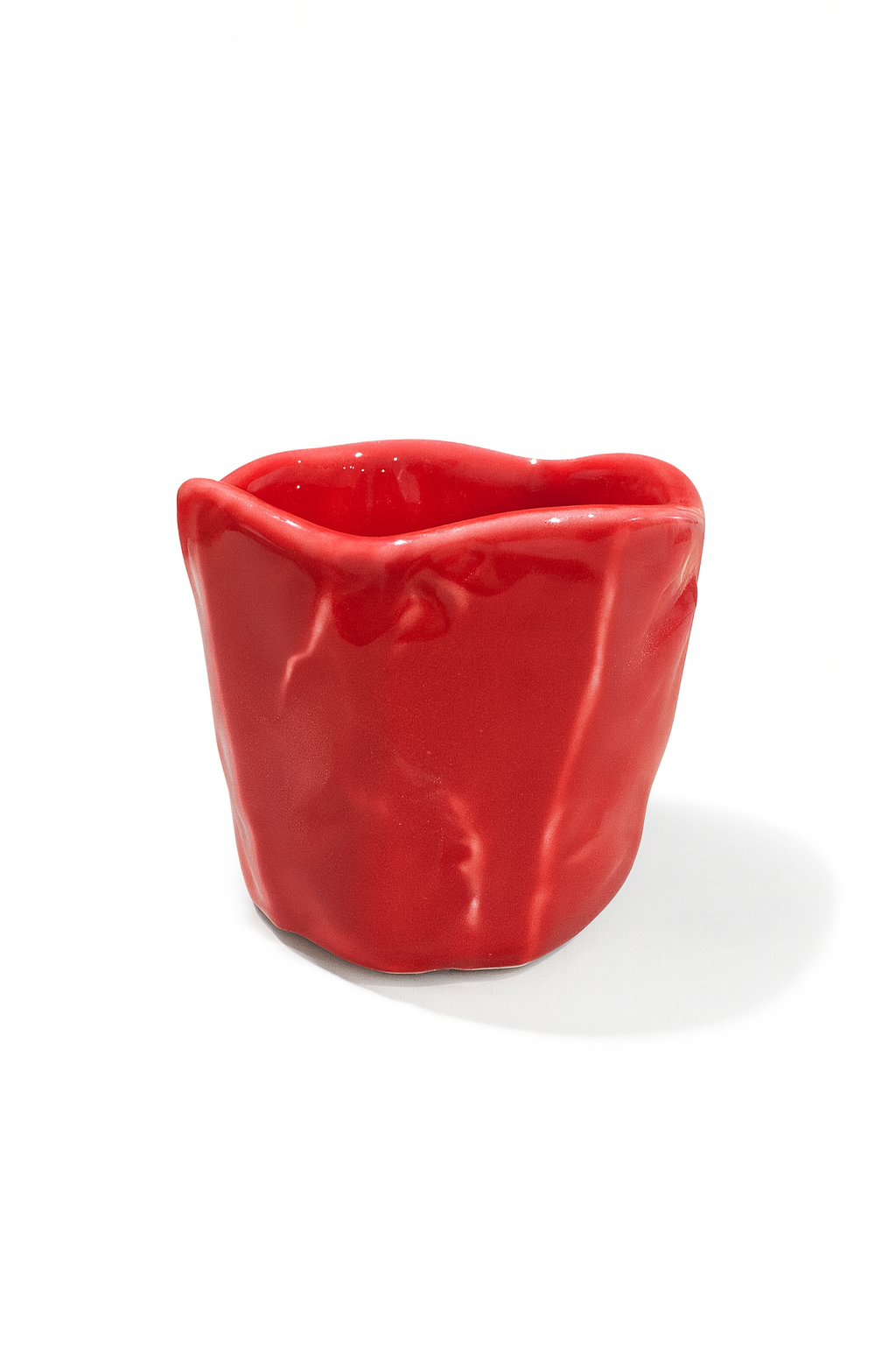 Set of Couve Coffee Cups – Red — handmade Portuguese ceramic by Casa Belo