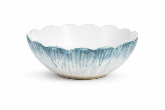 Artichoke Cereal Bowl – Mariana Blue — handmade Portuguese ceramic by Casa Belo