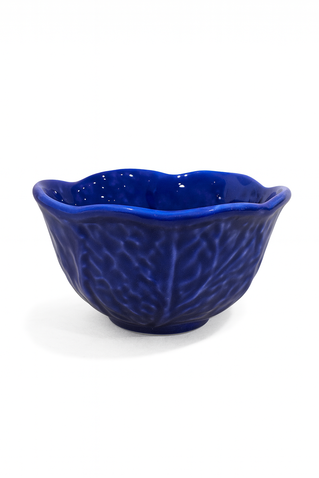 Portuguese Cabbage Small Cereal Bowl – Cobalt — handmade Portuguese ceramic by Casa Belo