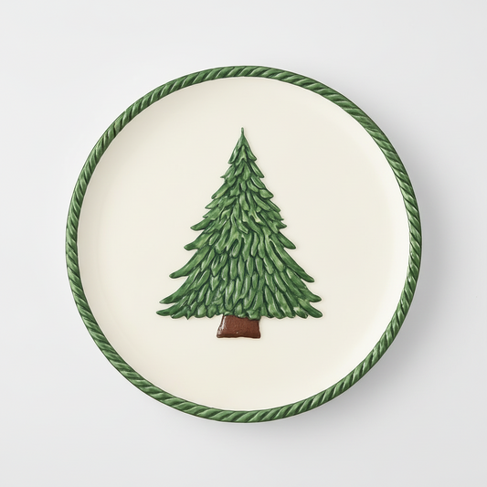 Christmas Tree Dessert Plate