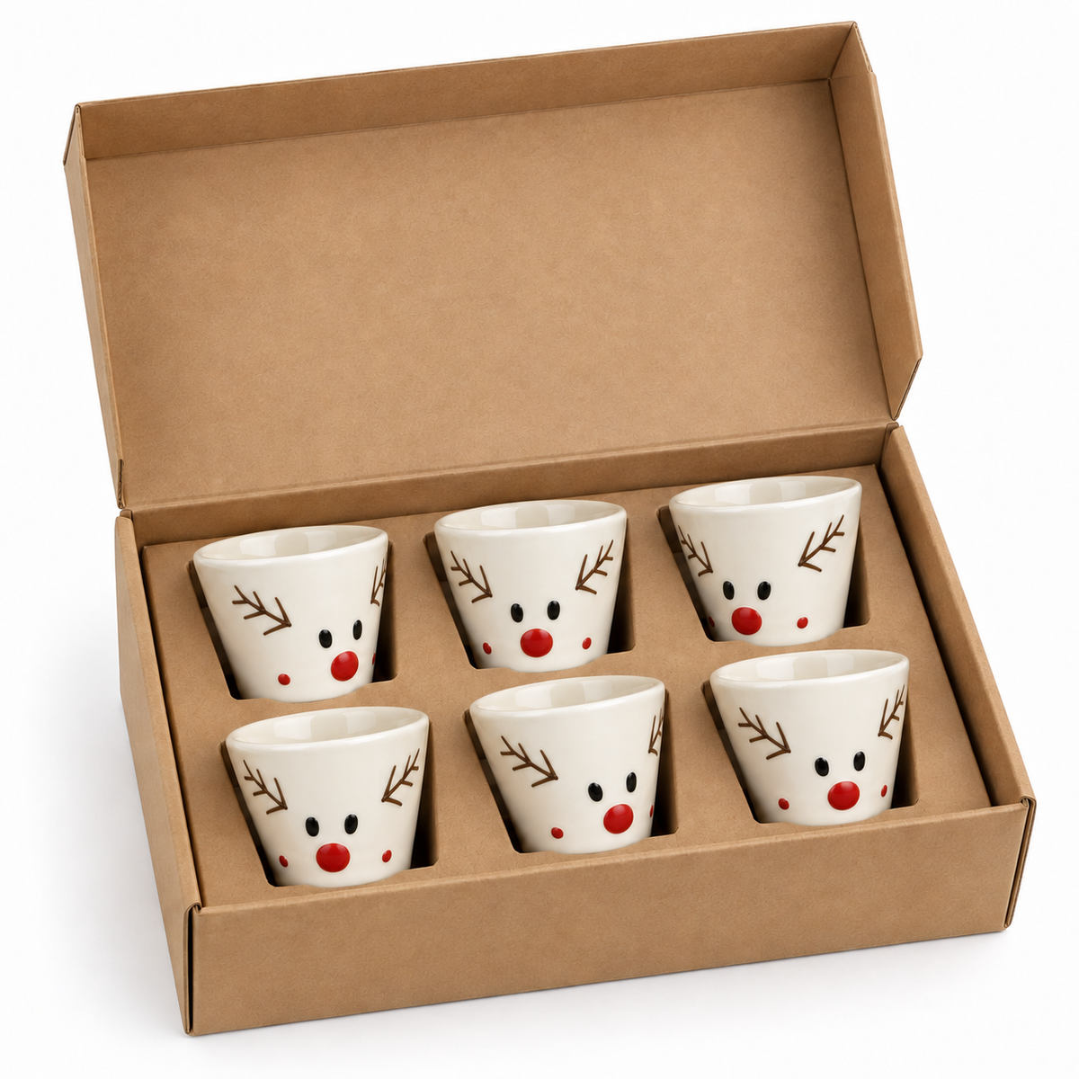 Conjunto de 6 chávenas de café rena