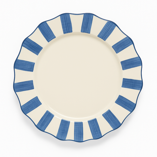 Louie Dinner Plate – Blue — handmade Portuguese ceramic by Casa Belo
