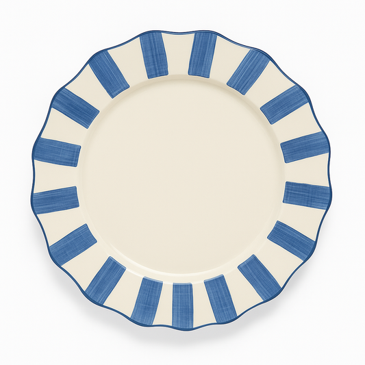 Louie Dinner Plate – Blue — handmade Portuguese ceramic by Casa Belo