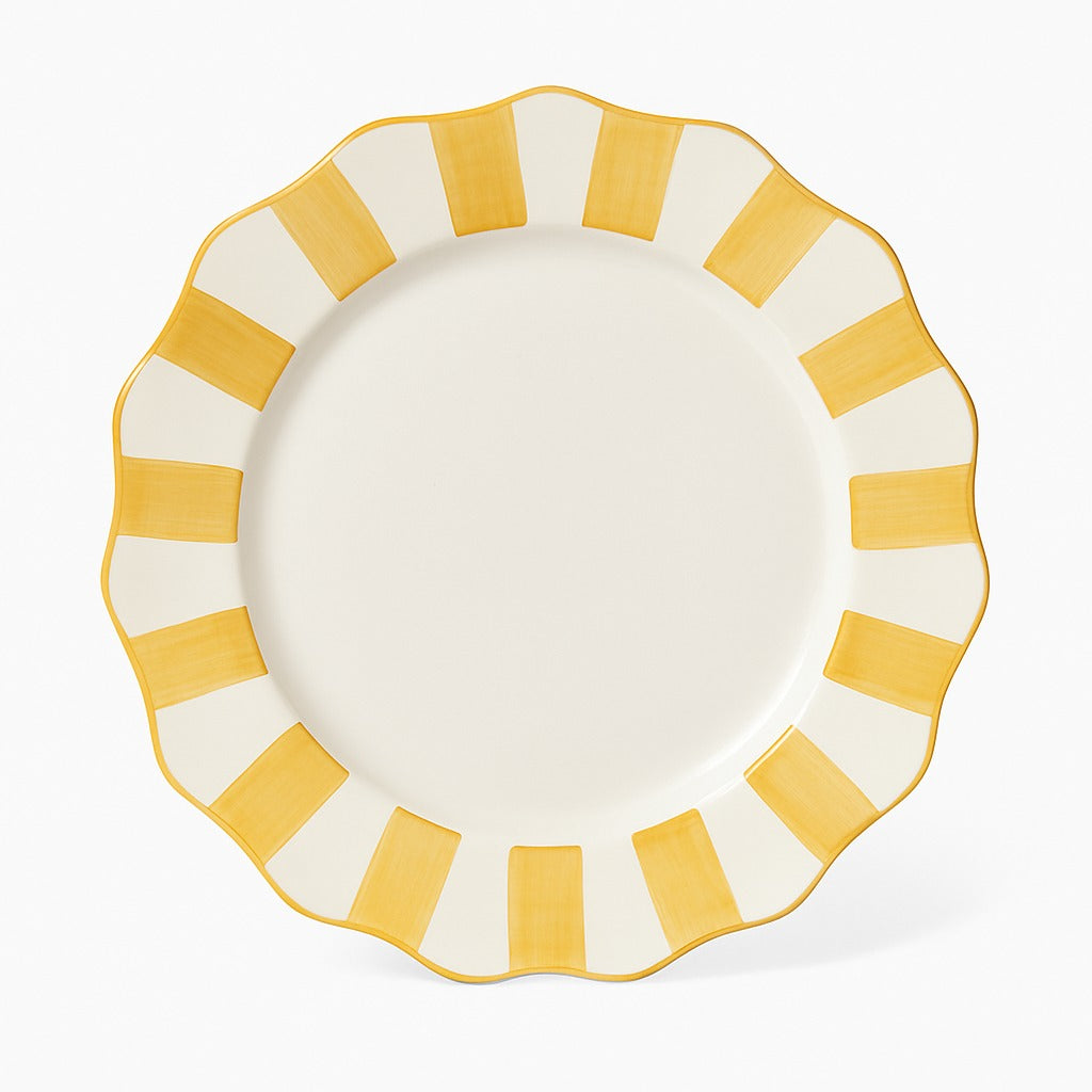 Louie Dinner Plate – Yellow — handmade Portuguese ceramic by Casa Belo