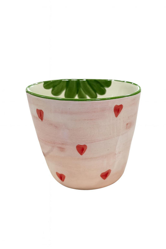 Espresso Cup Strawberry - Set of 6 – Pink — handmade Portuguese ceramic by Casa Belo