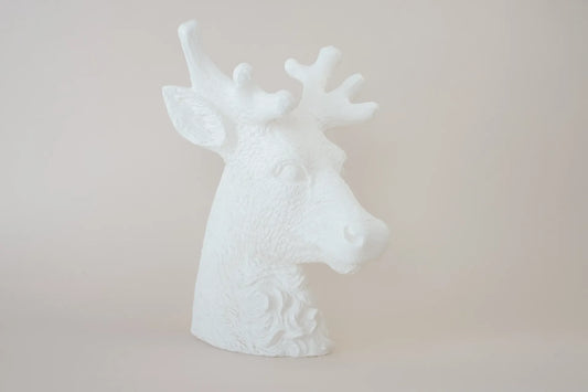 Reindeer Candle – White Mate — handmade Portuguese ceramic by Casa Belo